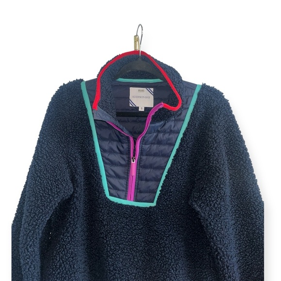 Anthropologie Addison Bay Blue Major Sherpa Pullover Size small - Picture 7 of 13